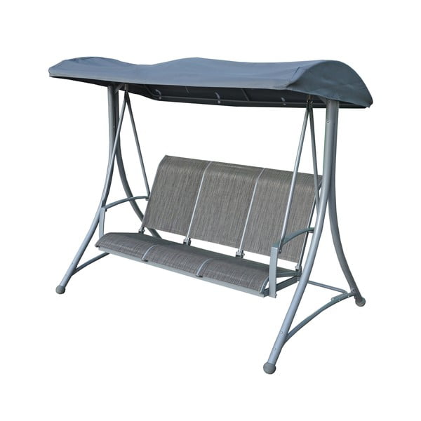 Siva metalna vrtna ljuljačka Hollywood – Rojaplast-image-1