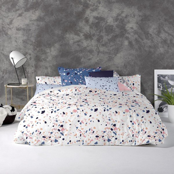 Pamučni prekrivač za poplun Blanc Terrazzo, 140 x 200 cm-image-1