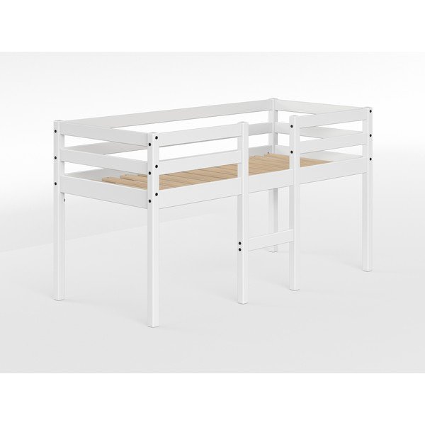 Bijeli podignuti dječji krevet od borovine Flexa White, 70 x 160 cm-image-2