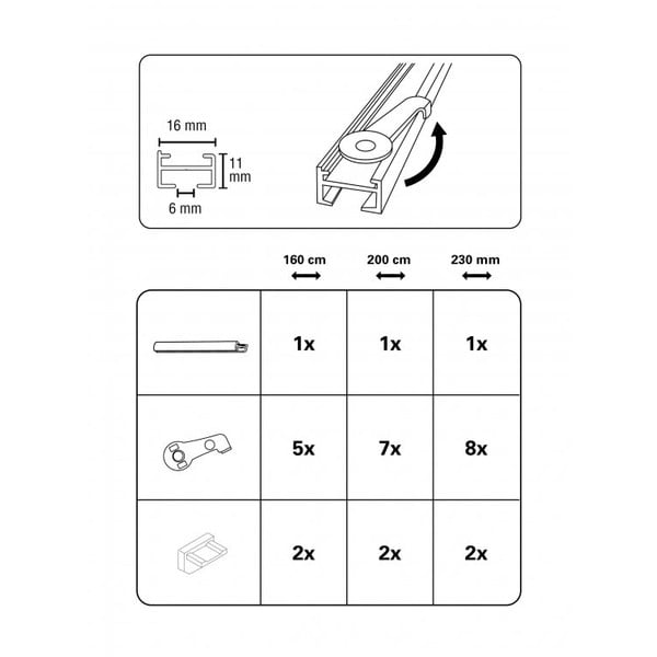 Metalna karniša 160 cm Lucy – Gardinia-image-3