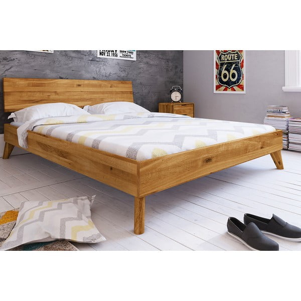 Bračni krevet od hrastovog drveta 140x200 cm Greg 1 - The Beds-image-4