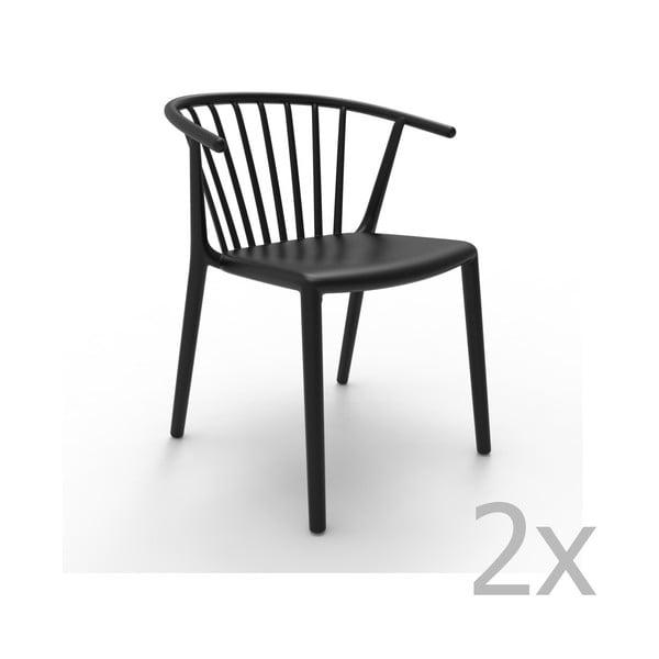 Set od 2 crne Resol Woody stolice za blagovanje