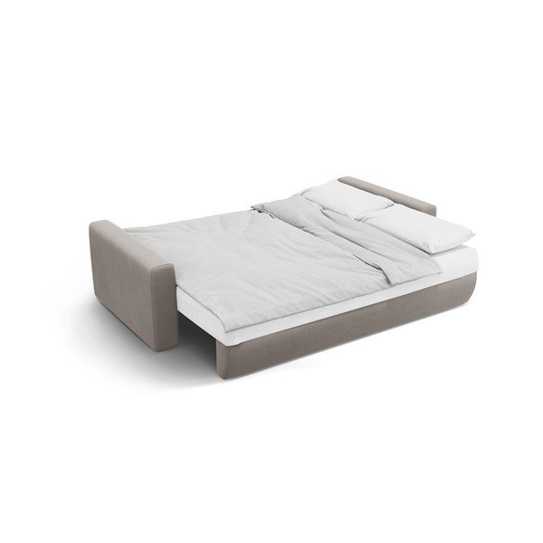 Svijetlo siva baršunasti sklopiva/s prostorom za odlaganje sofa 238 cm Belfast – Cosmopolitan Design-image-4