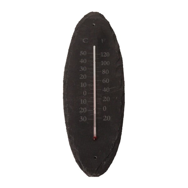 Vanjski termometar od škriljevca Esschert Design, 30 x 10 cm