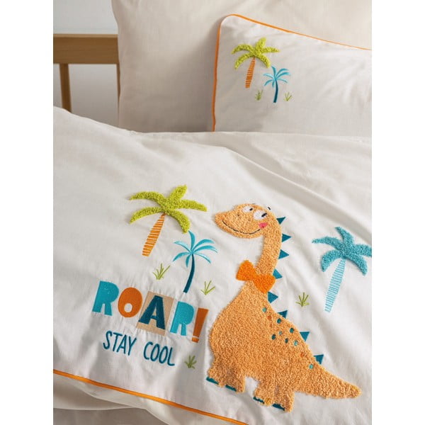 Bež pamučna dječja posteljina za dječji krevetić s uključenom plahtom/4-dijelna 100x150 cm Kiddo – Mijolnir-image-2