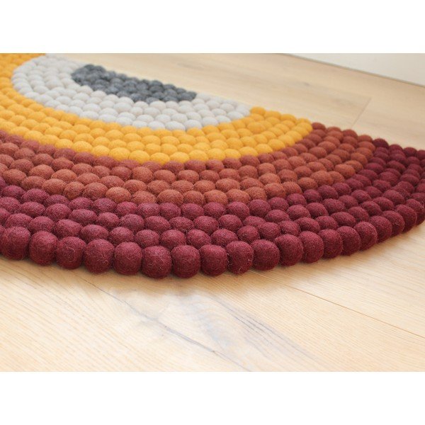 Dječji tepih od vunenih pompona Wooldot Ball Rugs Rainbow Red-image-1
