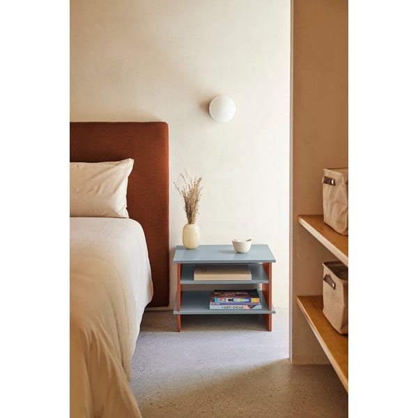 Ciglasti/sivi noćni ormarić s policama Inari – Teulat-image-1