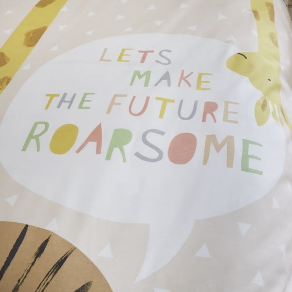 Svjetlo smeđa dječja posteljina za krevet za jednu osobu 135x200 cm Roarsome Animals – Catherine Lansfield-image-3