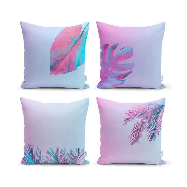Set od 4 ukrasne jastučnice Minimalist Cushion Covers Neon Lover, 45 x 45 cm