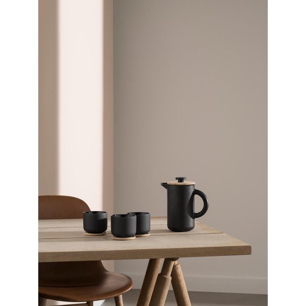 Crna šalica za cappuccino od kamenine 200 ml Theo – Stelton-image-3