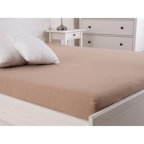 Smeđa plahta s gumom 160x200 cm – B.E.S.-image-1