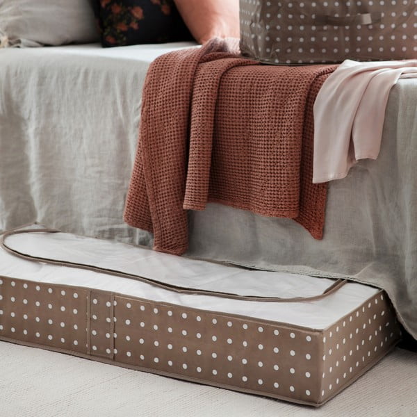 Mala bež kutija za pohranu Compactor Dots, 46 x 107 cm-image-1