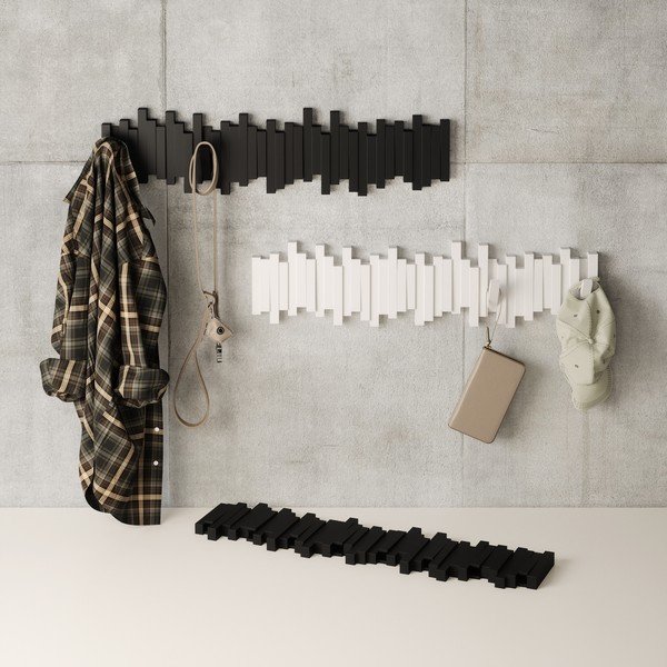 Crna plastična zidna vješalica 72 cm Sticks – Umbra-image-3