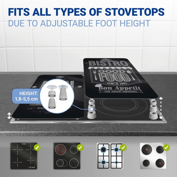 Set od 2 staklena poklopca za štednjak Wenkoo Bon Appetit, 52 x 30 cm-image-4