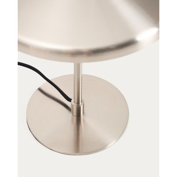 Stolna lampa u srebrnoj boji s metalnim sjenilom (visina 32,5 cm) Nuvira – Kave Home-image-4