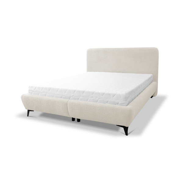 Bež tapecirani bračni krevet s prostorom za pohranu s podnicom 140x200 cm Makapu – Makamii-image-2