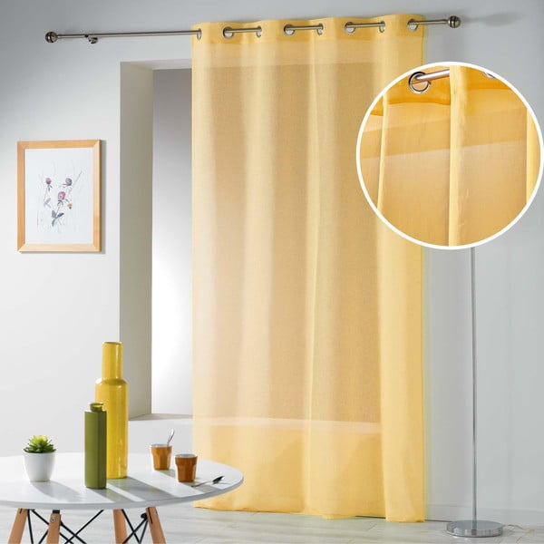 Žuta  prozirna zavjesa 140x240 cm Telma – douceur d'intérieur-image-4