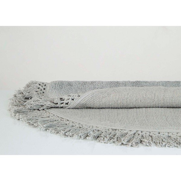 Svijetlosmeđa pamučna kupaonska prostirka Irya Home Collection Lora, ø 90 cm-image-1