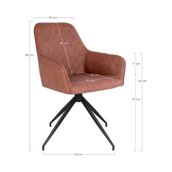 Svjetlo smeđa podstavljena blagovaonska stolica Harbo – House Nordic-image-4