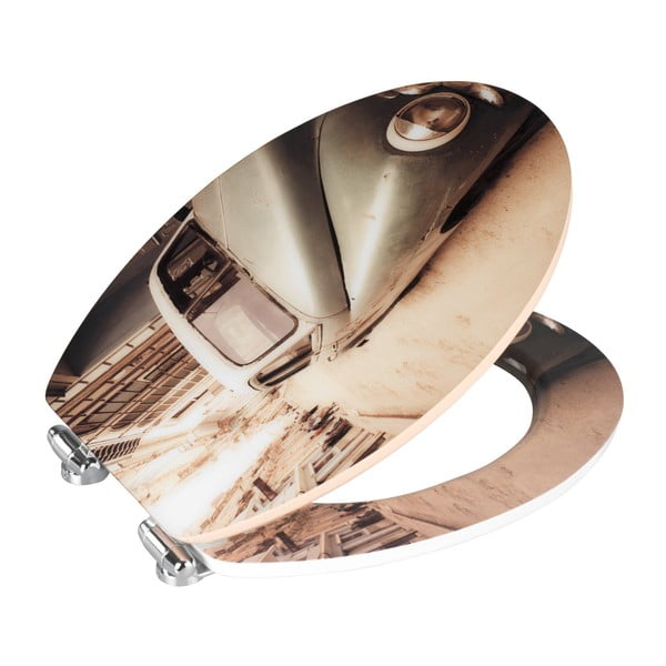 WC sjedalo s lakim zatvaranjem Wenkoo Old Time Car, 44.5 x 38 cm-image-2