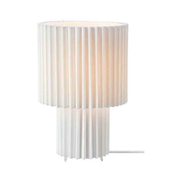 Bijela stolna lampa s tekstilnim sjenilom (visina 32 cm) Catis – Markslöjd