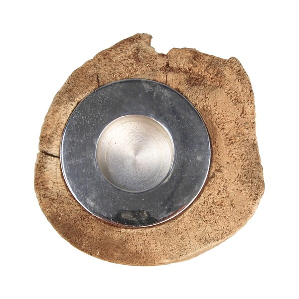 Svijećnjak od tikovine HSM collection Antique, visina 10 cm-image-3