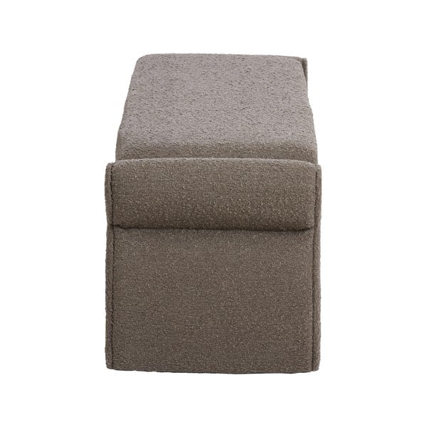 Smeđa klupa od bouclé tkanine Nafya – Light & Living-image-3