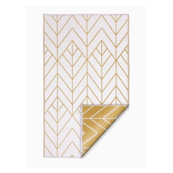 Iznad-zlatni dvostrani vanjski tepih od reciklirane plastične fabrice hab Sydney, 150 x 240 cm-image-2