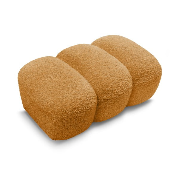 Senf žuti tabure od bouclé tkanine Hippolyte – Bobochic Paris-image-4