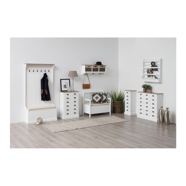 Bijela blagovaonska klupa s prostorom za odlaganje Actona Assil-image-3