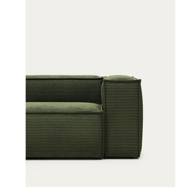 Zelena sofa od samta 240 cm Blok – Kave Home-image-4
