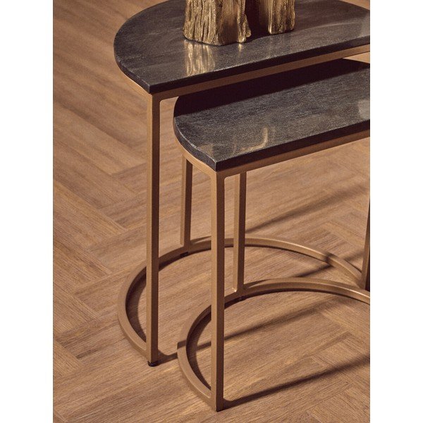 Pomoćni stolići u setu 2 kom s mramornom pločom 28x45 cm Varana – Premier Housewares-image-3