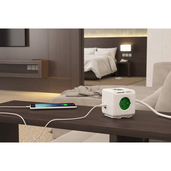 Razdjelnik utičnica 13 cm PowerCube Extended USB – Cubenest-image-1