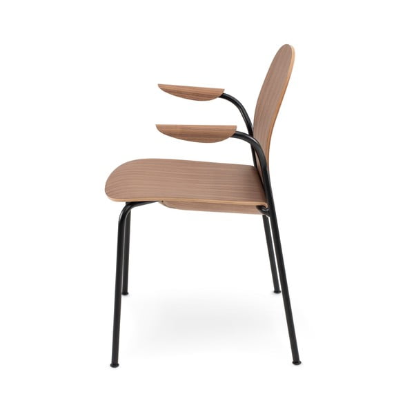 Konjak smeđe/u prirodnoj boji blagovaonske stolice u setu s naslonima za ruke/sklopive 2 kom u dekoru oraha Book – Gazzda-image-3