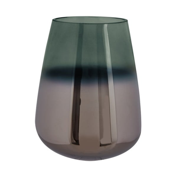 Zelena staklena vaza PT LIVING Nauljena, visina 18 cm