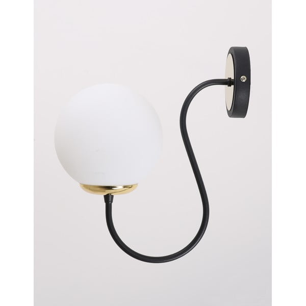 Crno-bijela zidna lampa ø 15 cm Oslo – Squid Lighting-image-2