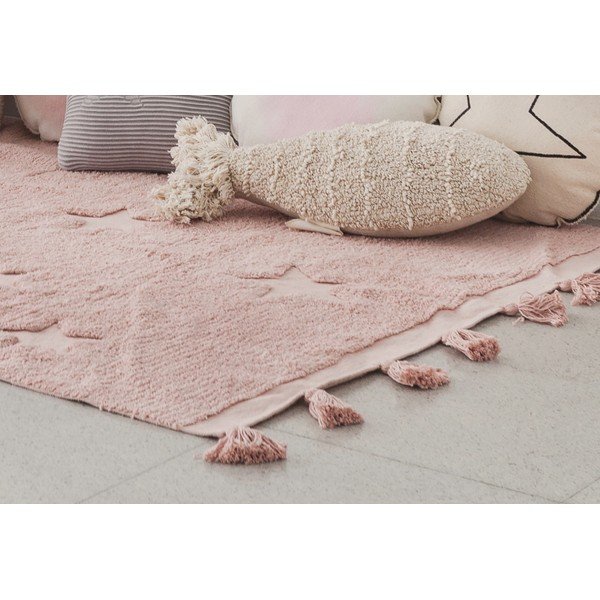 Ružičasti periv/ručno rađen pamučan dječji tepih 120x175 cm Hippy Stars Vinatge Nude – Lorena Canals-image-3