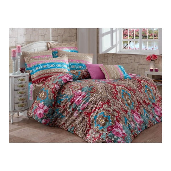 Dvostruka posteljina u boji s plahtama Dilem, 200 x 220 cm