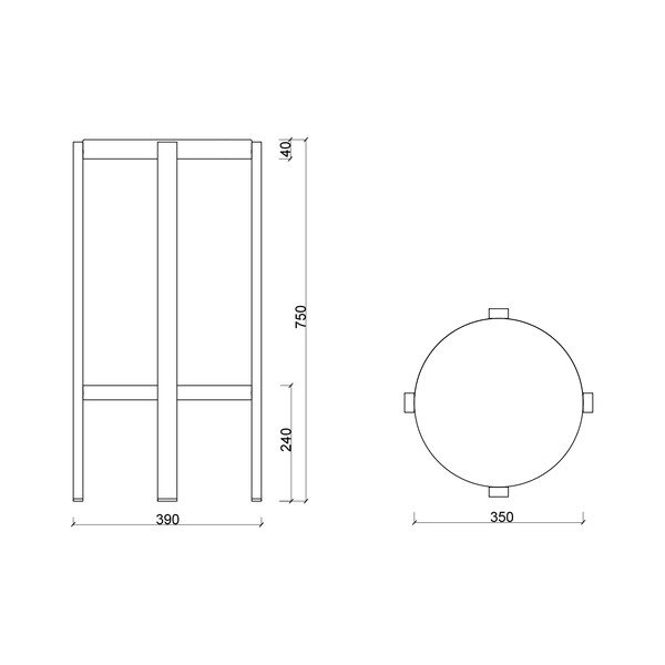 Svijetlo siva željezna barska stolica (visine sjedala 75 cm) Doon – noo.ma-image-4