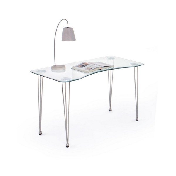 Radni stol sa staklenom pločom stola 60x120 cm Rondo – Bizzotto-image-2
