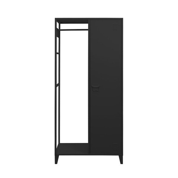 Crni otvoreni metalni ormar 80x175 cm Salino – Støraa