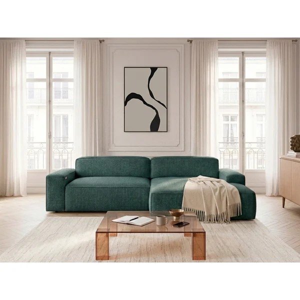 Zelena sklopiva/s električnim podešavanjem sjedala kutna garnitura (s desnim kutom) Abel – Bobochic Paris-image-1