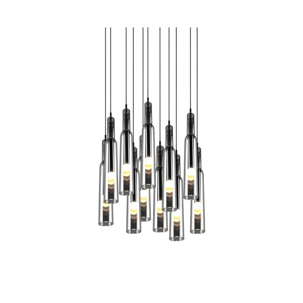 LED viseća svjetiljka u srebrnoj boji sa staklenim sjenilom ø 50 cm Lucent – Trio Select-image-2