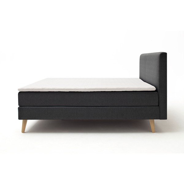 Antracitno sivi boxspring krevet 160x200 cm Greta – Meise Möbel-image-3
