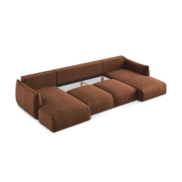 Sklopiva kutna garnitura boja terakote (u obliku slova "U") Leila – Makamii-image-4