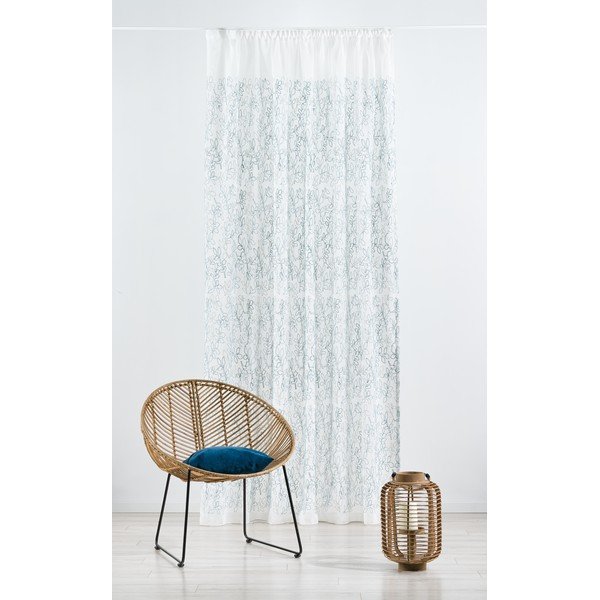 Bijelo-plava prozirna zavjesa 300x260 cm Urma – Mendola Fabrics-image-1
