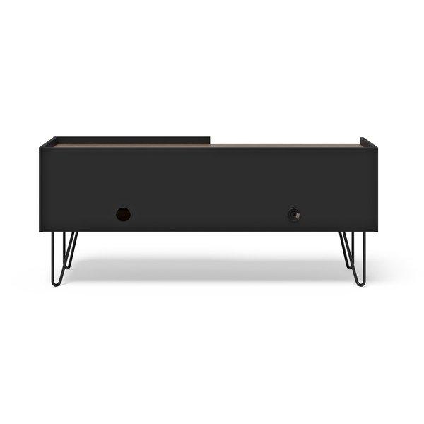Crna/smeđa TV komoda u dekoru oraha 140x59 cm Nina – TemaHome-image-3