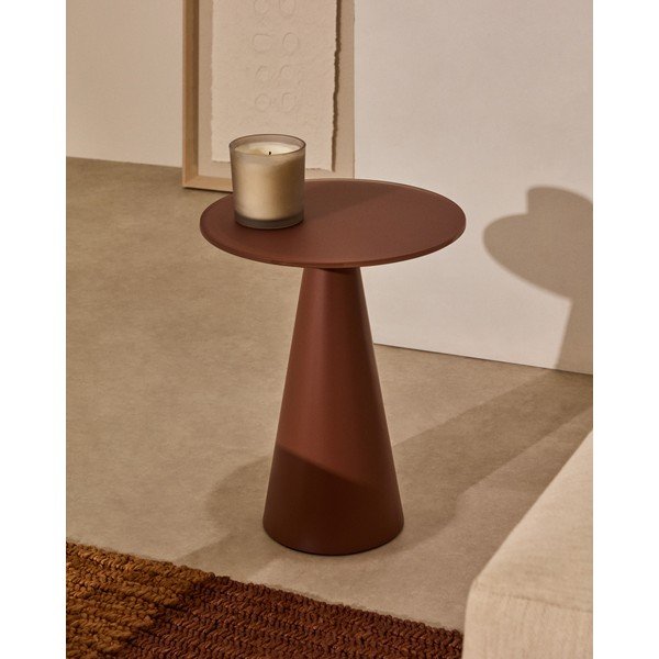 Okrugao pomoćni stol sa staklenom pločom stola ø 35 cm Wilshire – Kave Home-image-1