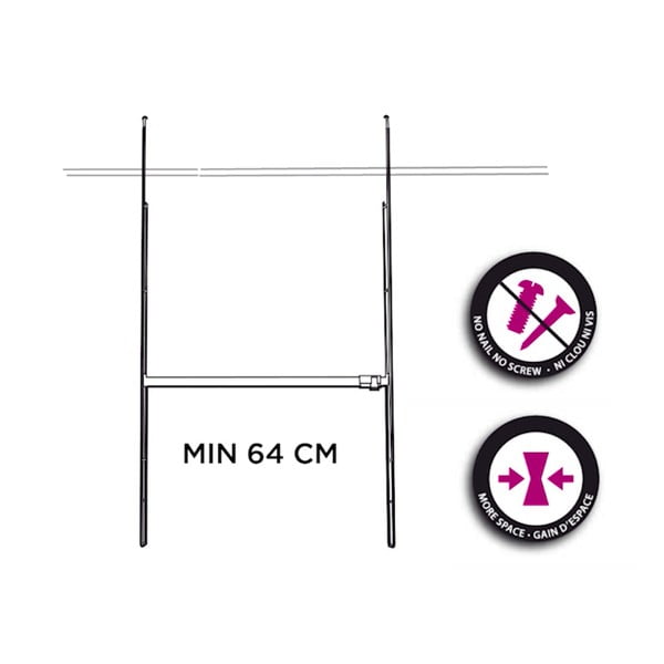 Bijela teleskopska šipka za ormar za odjeću Compactor Telescopic Garment Rail-image-3