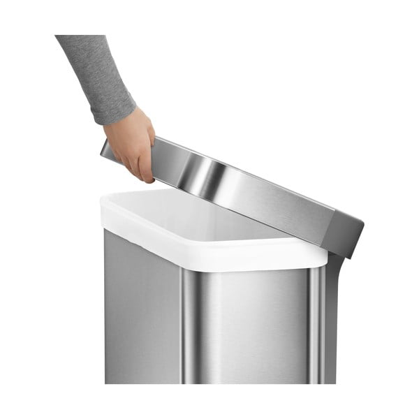 Kanta za otpatke u srebrnoj boji s pedalom simplehuman, 55 l-image-3